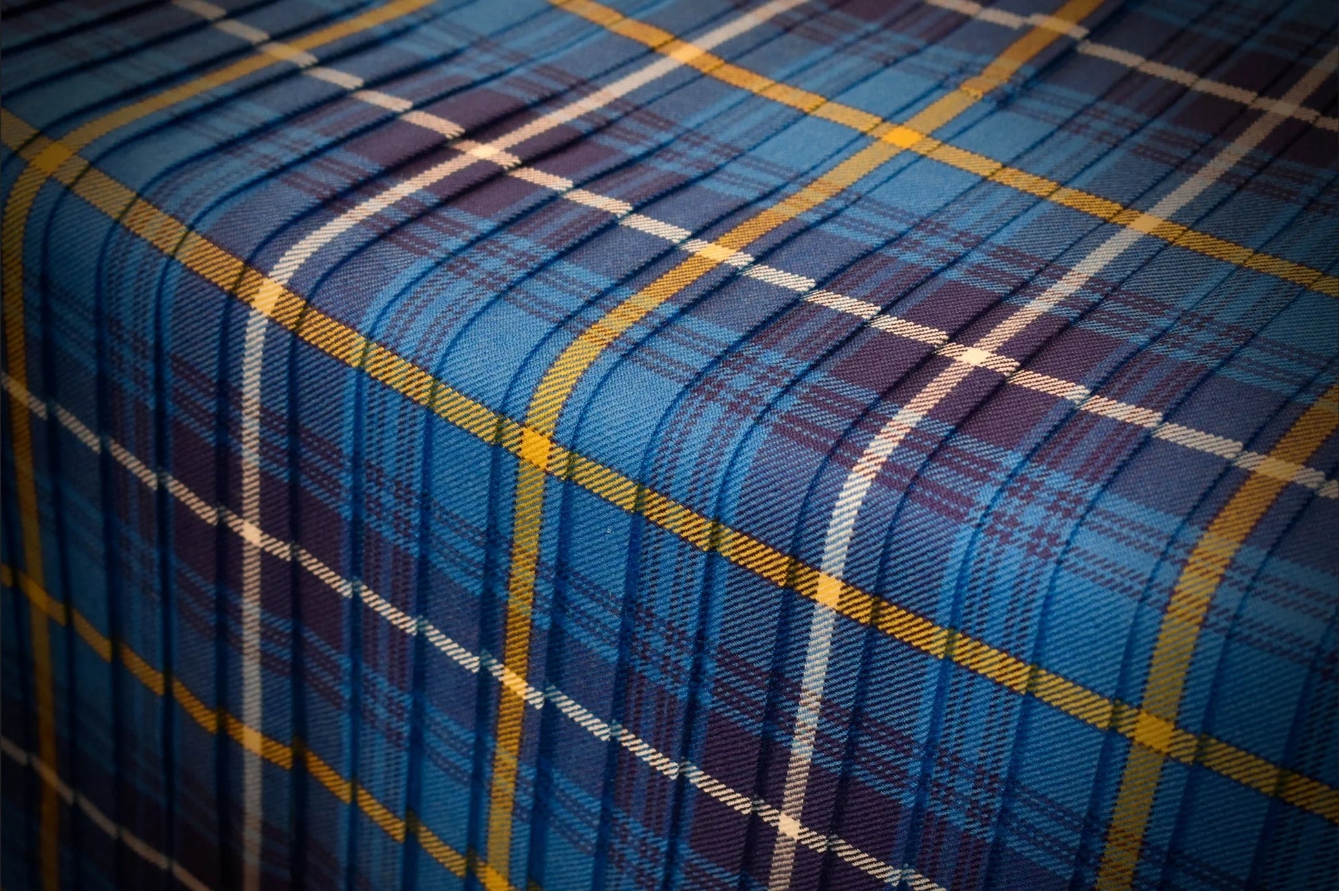Swedish tartan kilt close-up