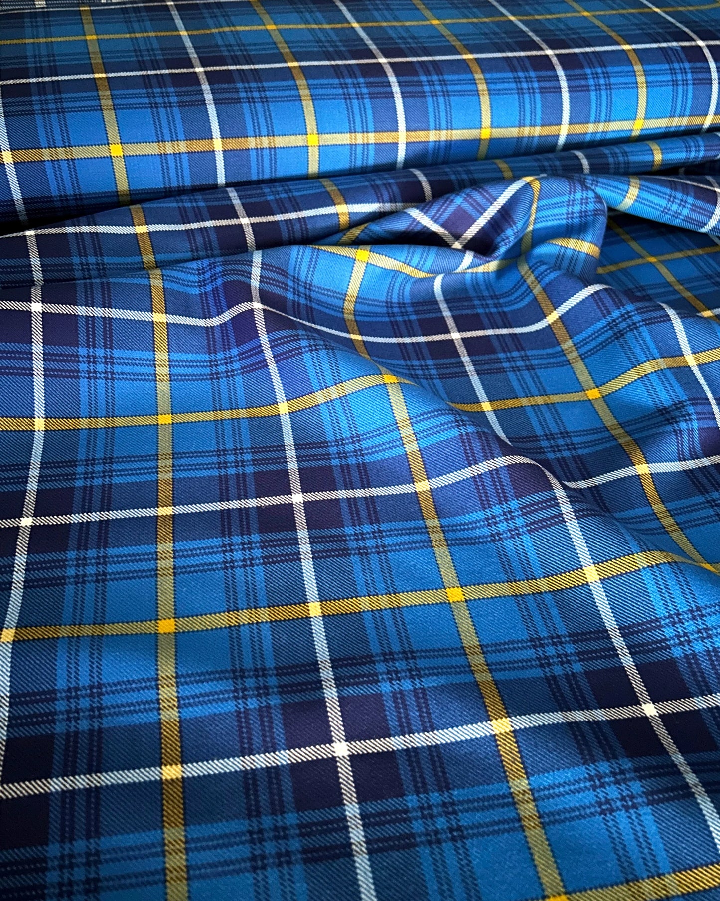 Swedish tartan fabric bolt