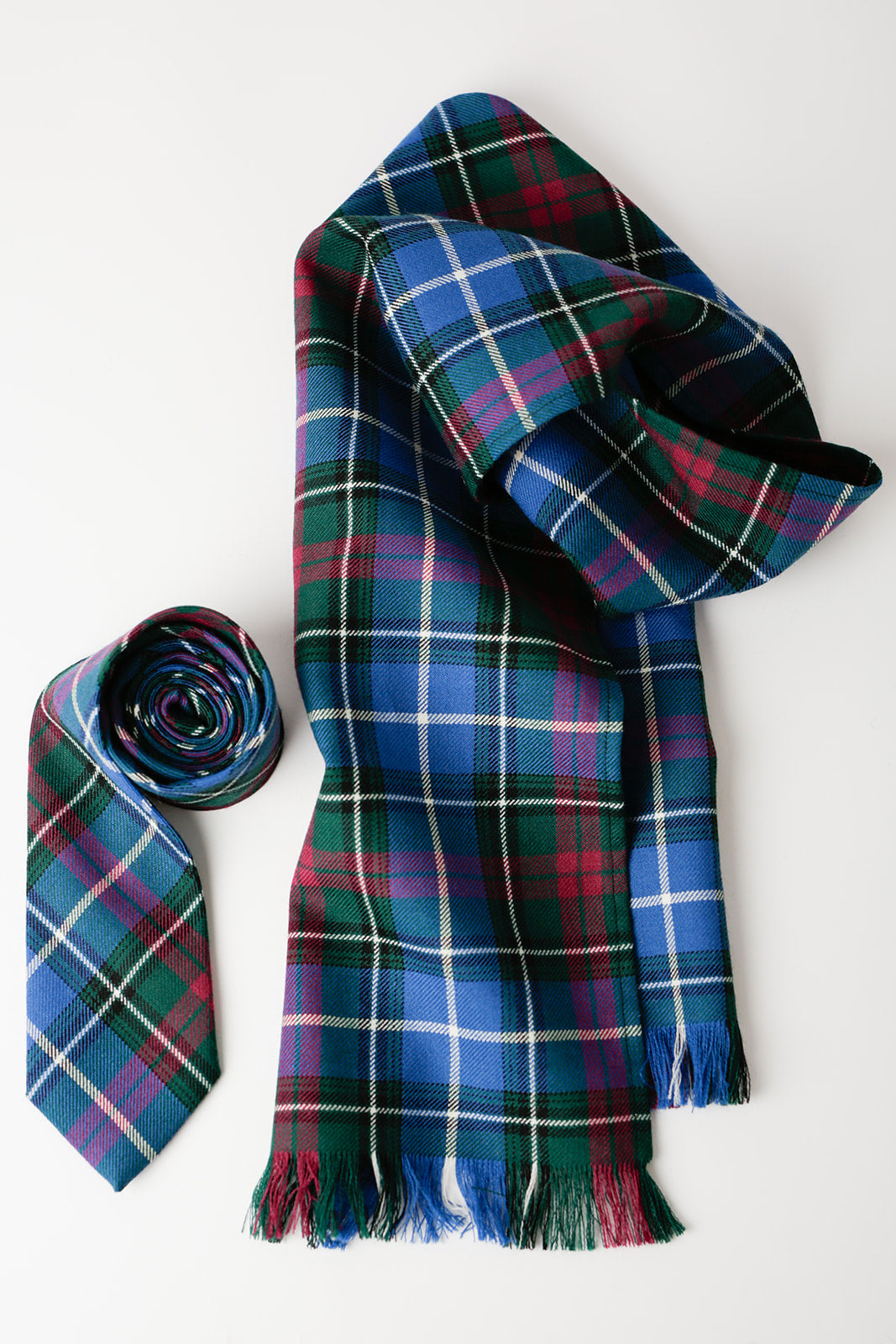 St Andrews tartan tie and scarf