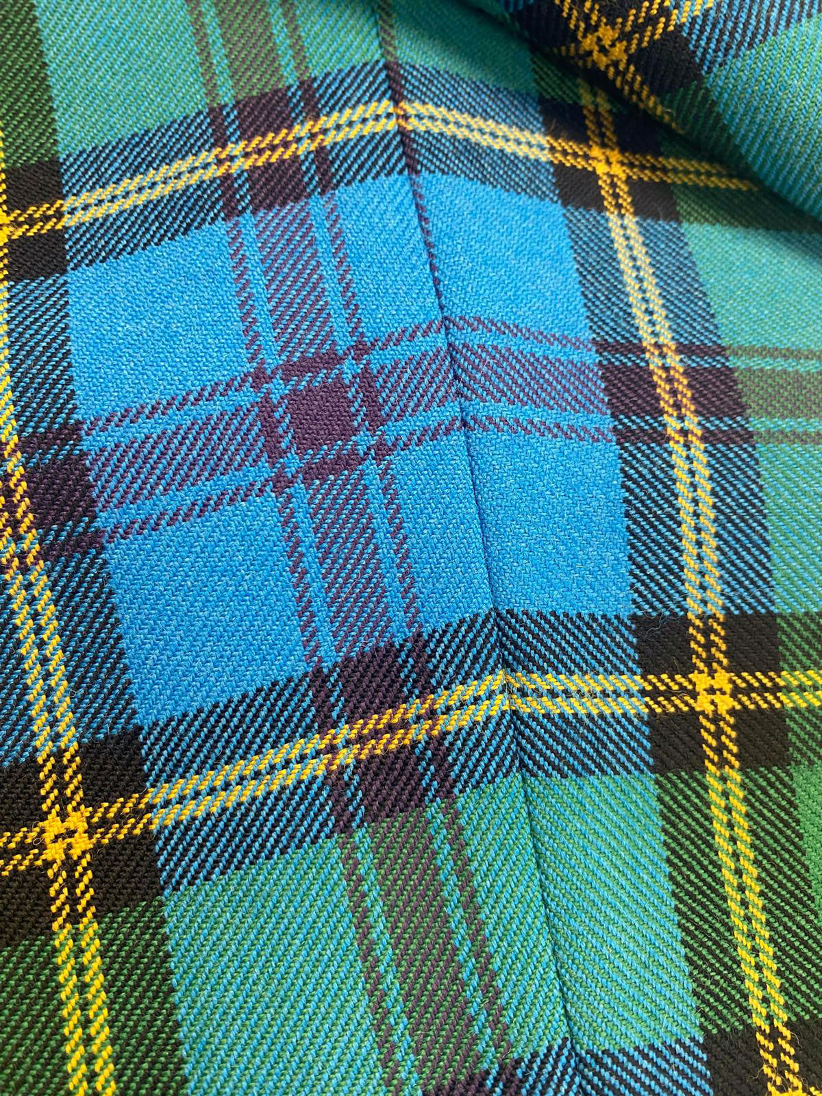 Berwickshire Tartan Trousers - close up of seem.