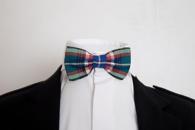 Bow tie with formal white shirt and Highland dress