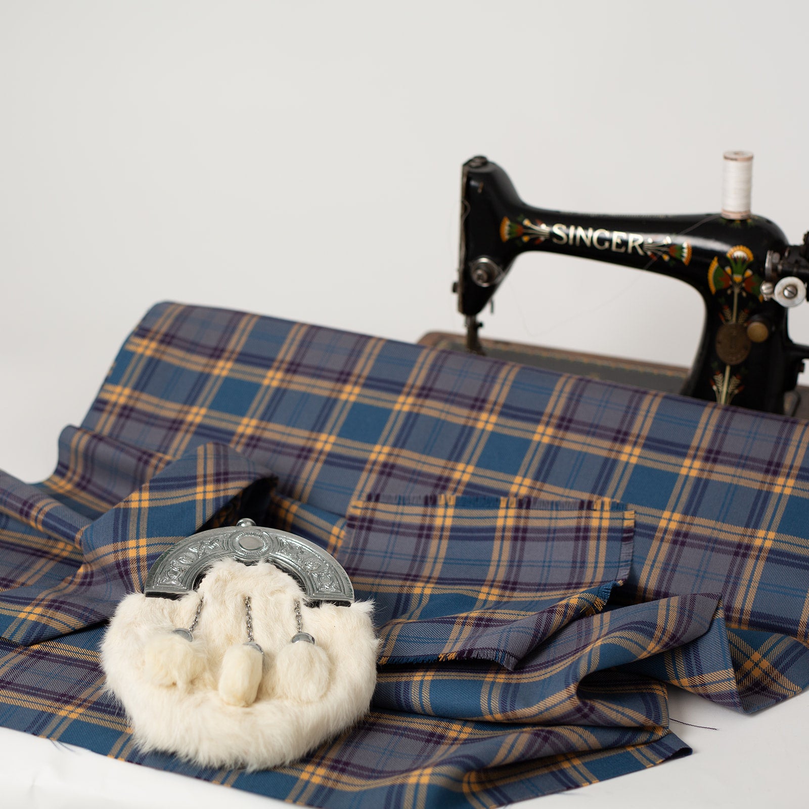 Dunn Tartan with Sporran and a Sewing Machine