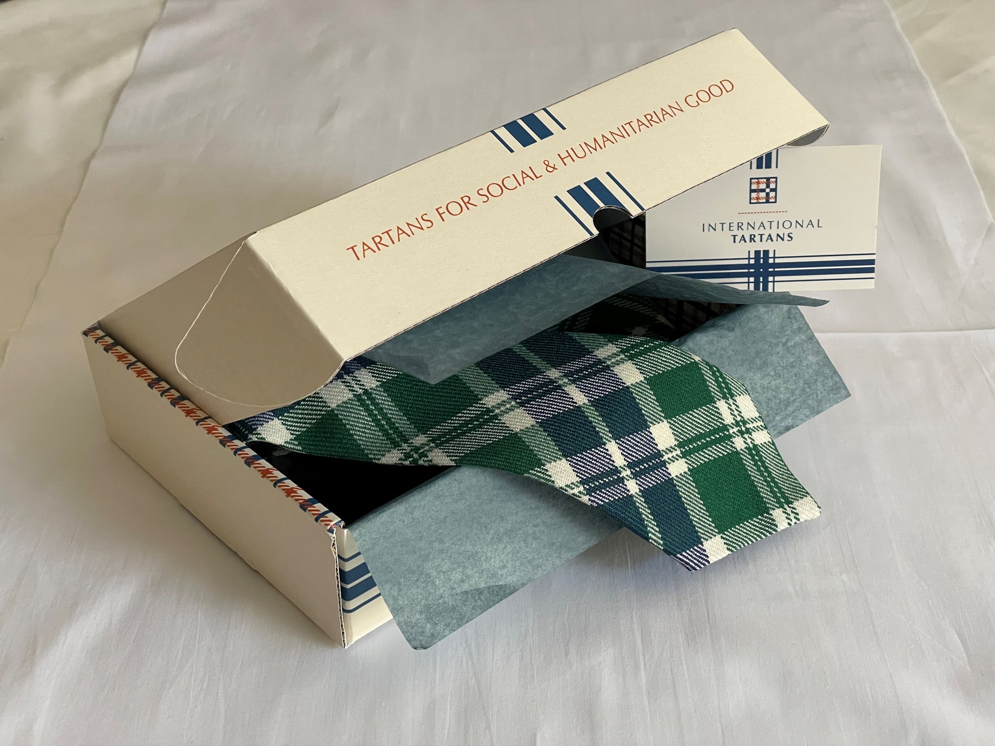 Pakistan Tartan Tie in a box