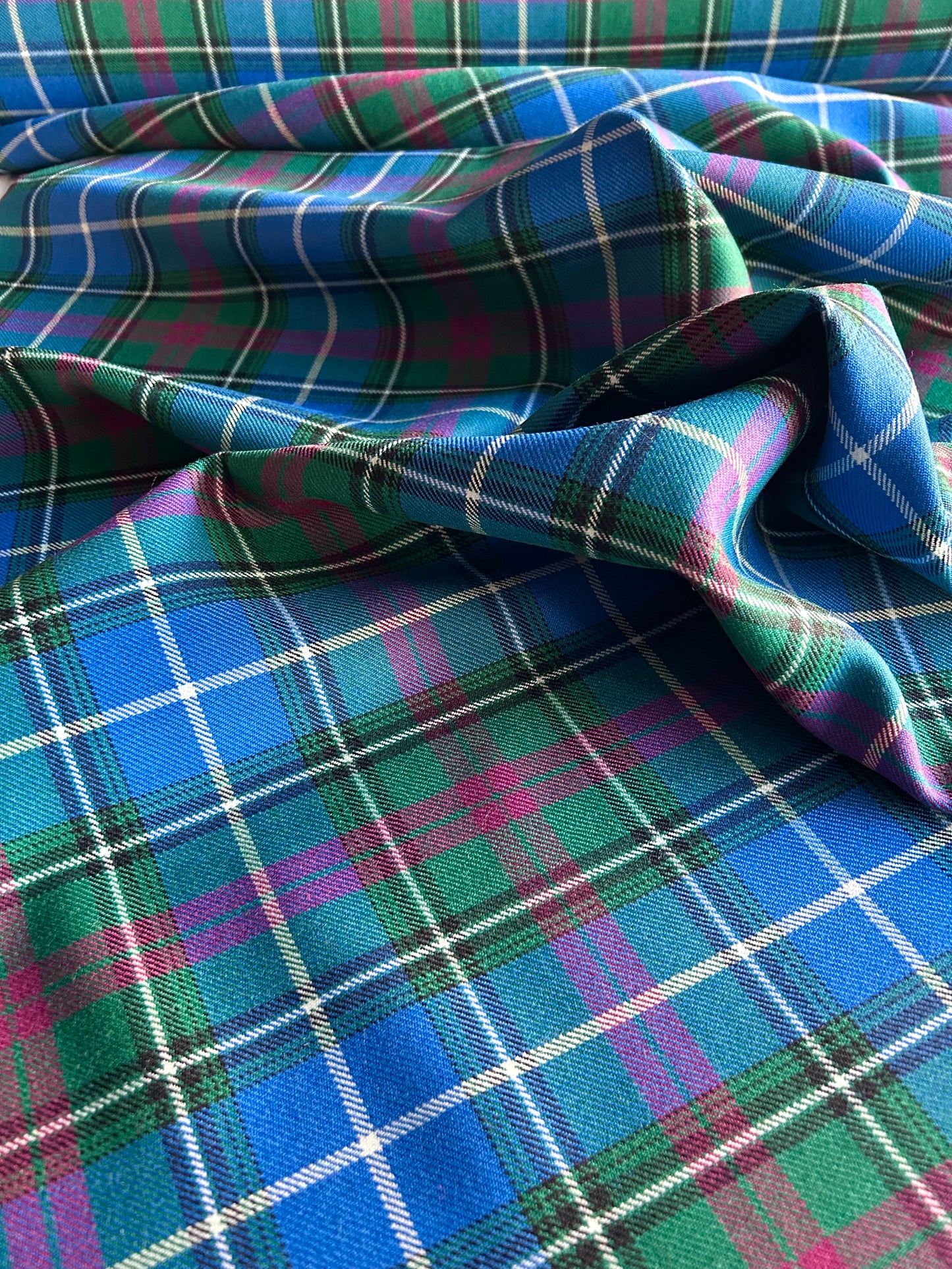St Andrews tartan - ruffled fabric