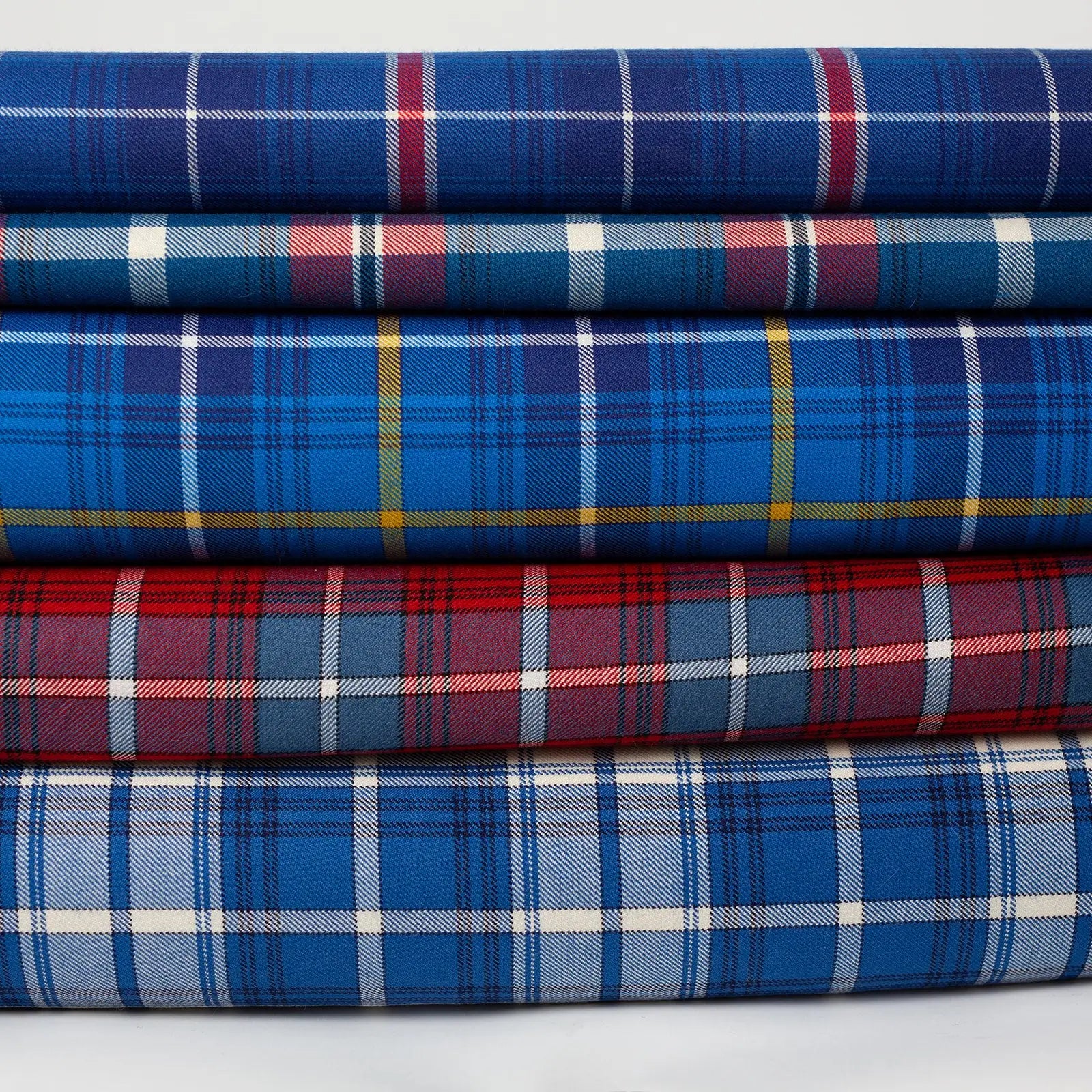 Five rolls of nordic tartans