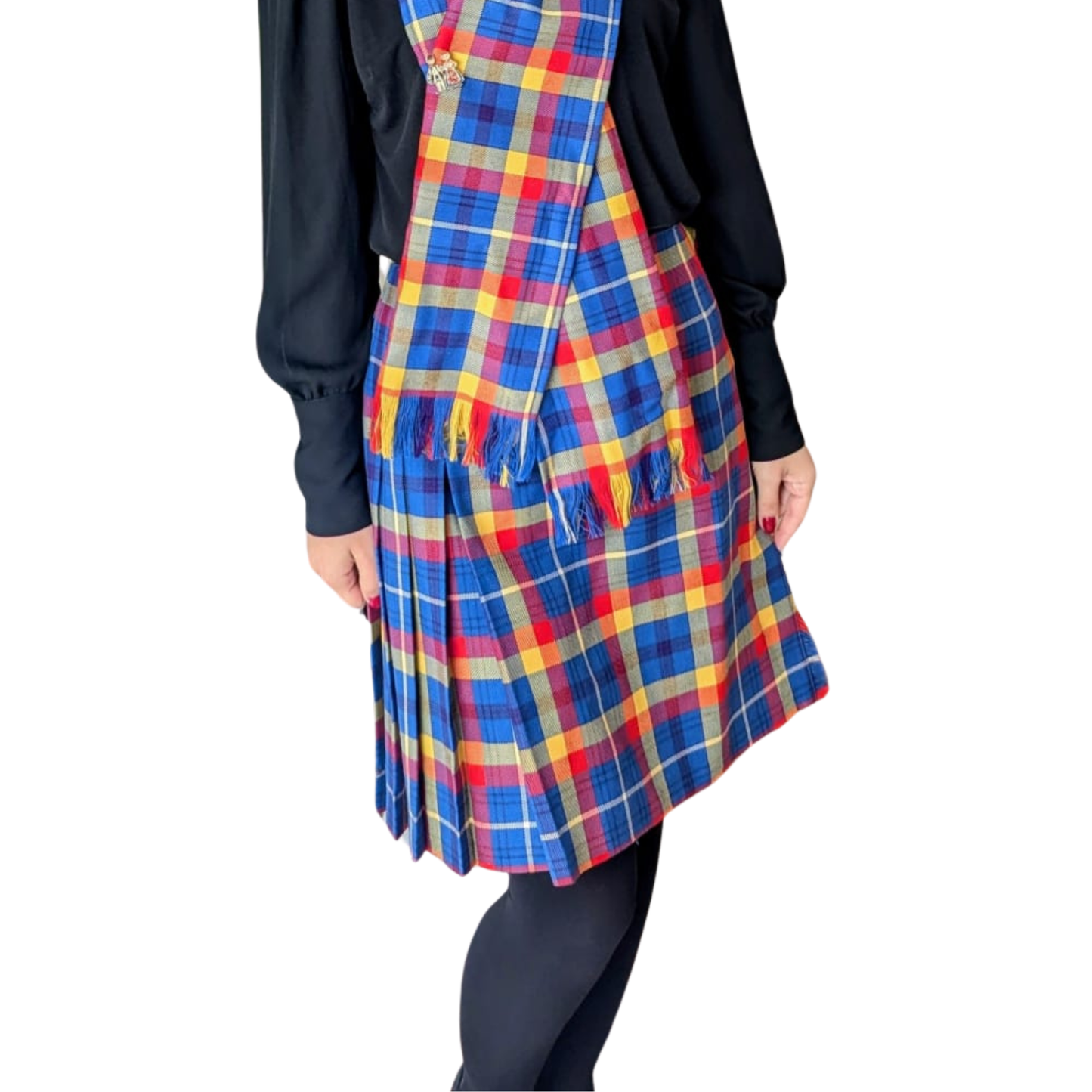 Women's mini kilt on a model