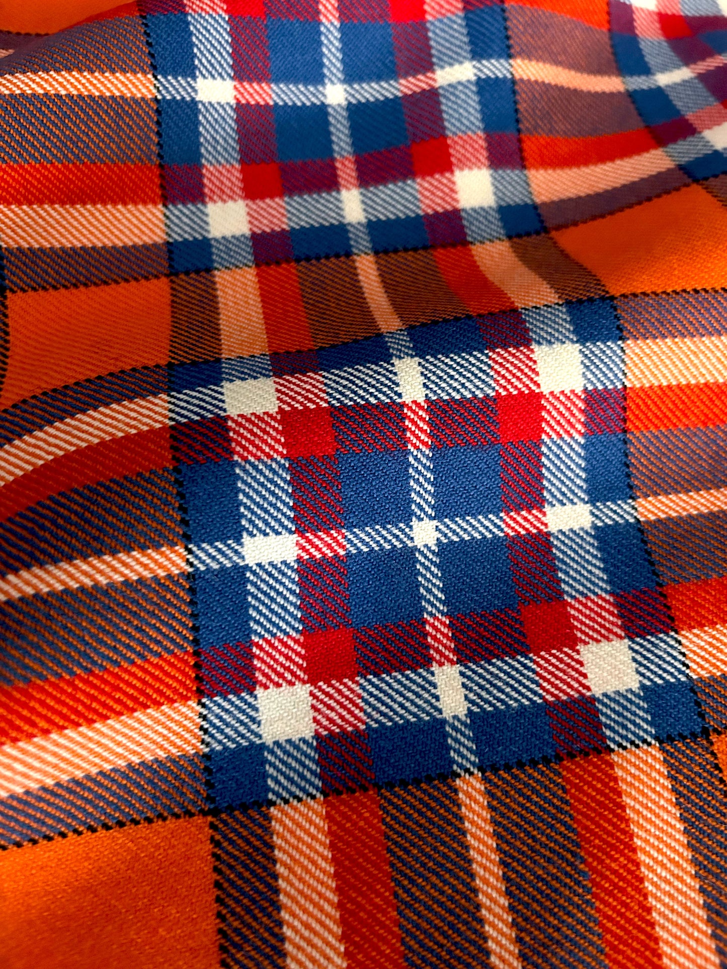 Detail of Netherlands tartan fabric