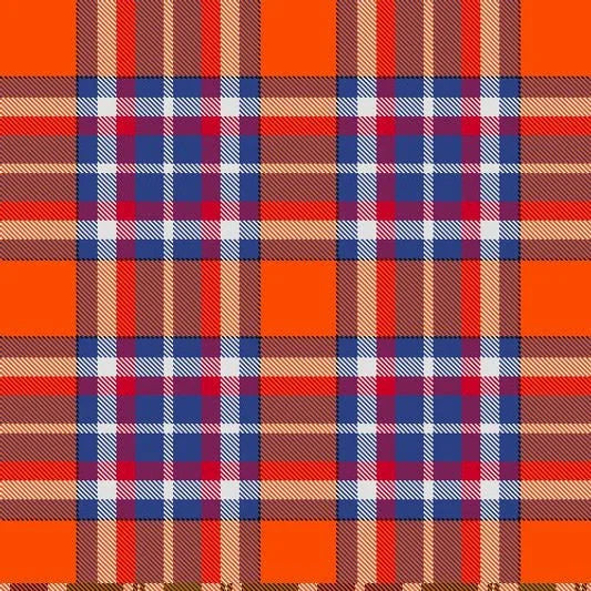 Netherlands tartan - orange, blue, red and white