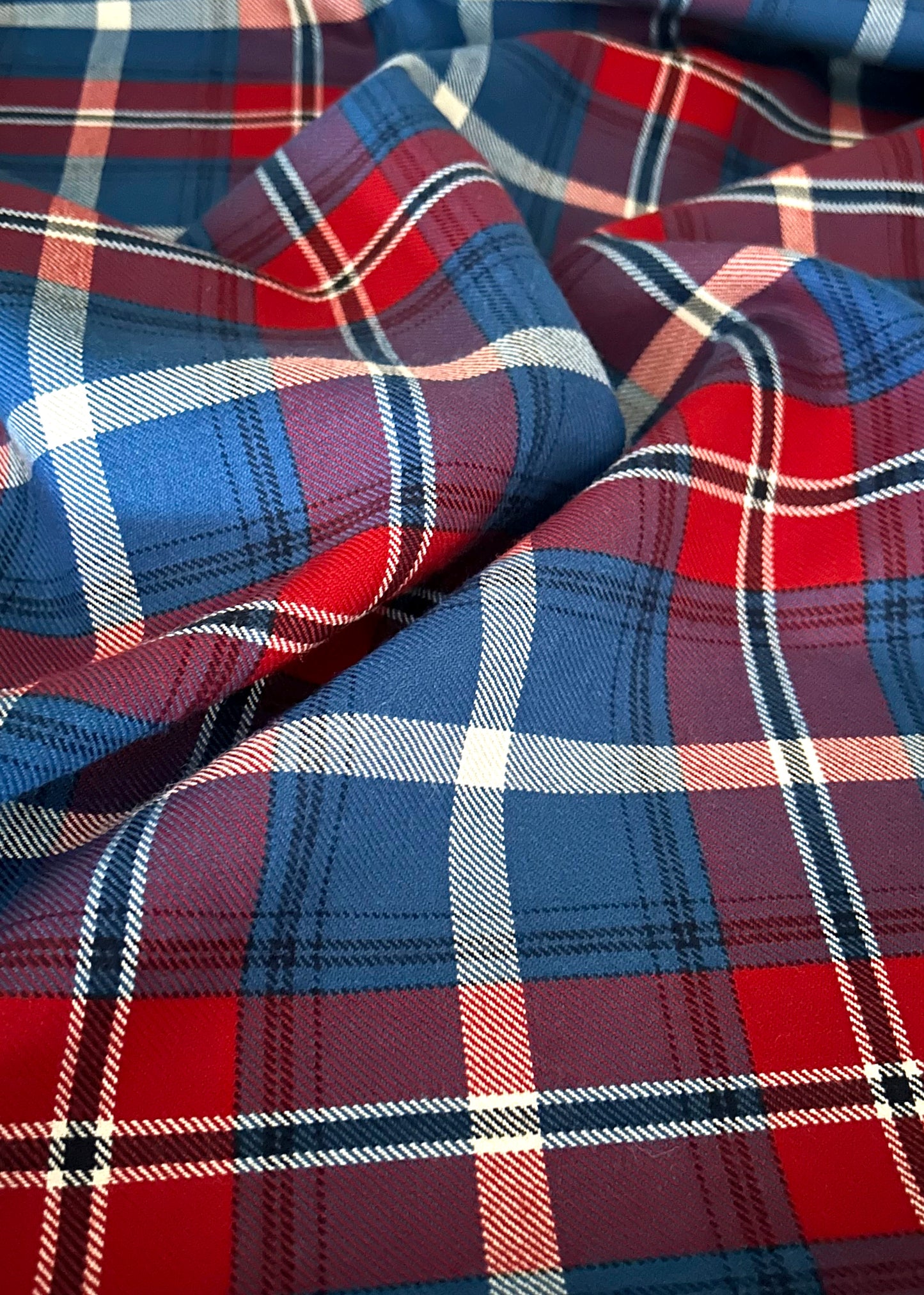 Norwegian Tartan Fabric close-up