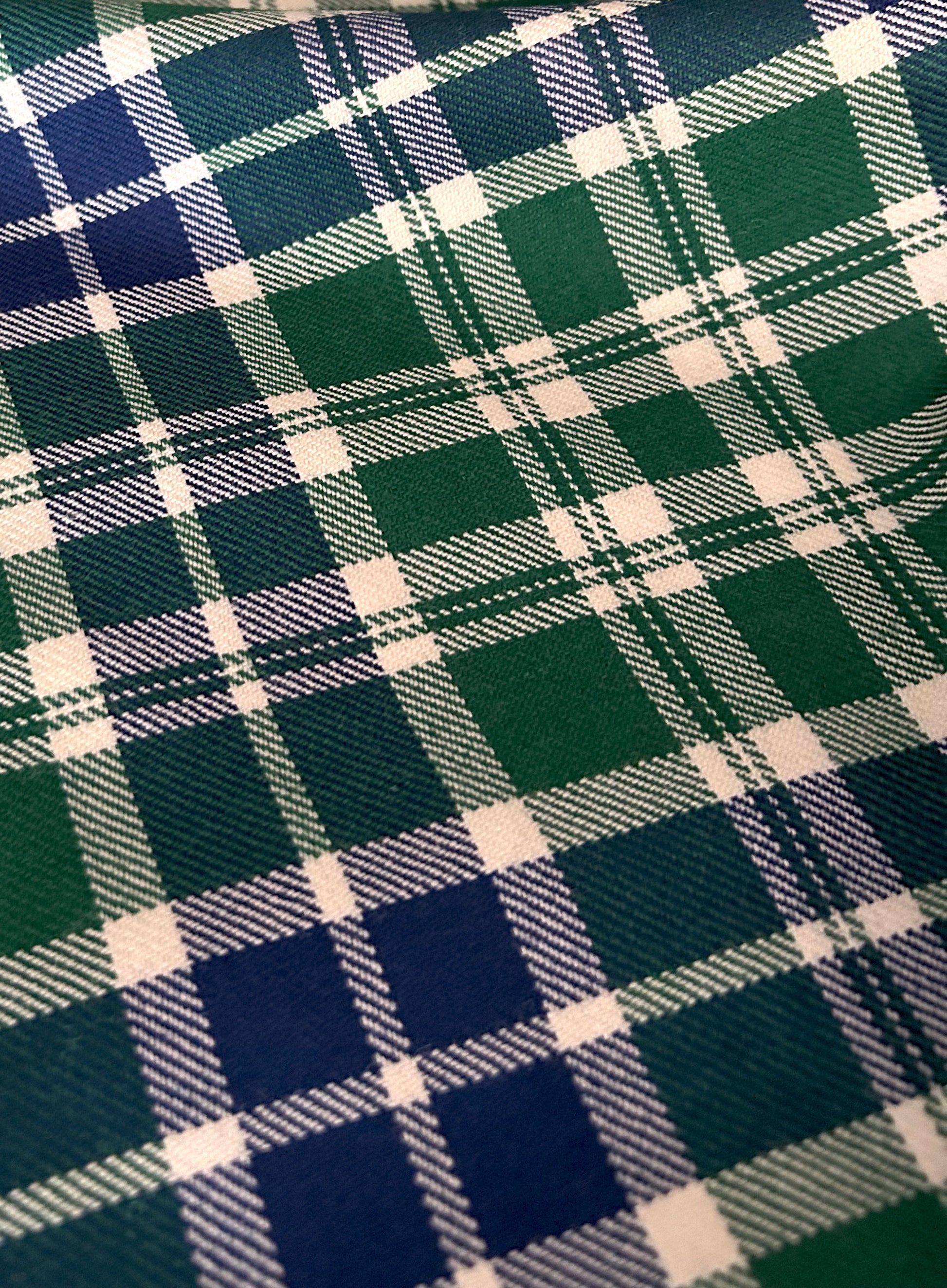 Pakistan tartan fabric close-up