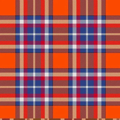 Netherlands tartan - orange, blue, red and white